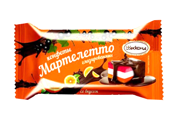 Конфеты Мартелетто в йогуртовой глазури со вкусом апельсина-чёрная смородина