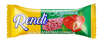 Мультизлаковая конфета Rendi Joy:клубника