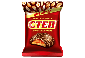 Степ десерт с печеньем арахис и карамель